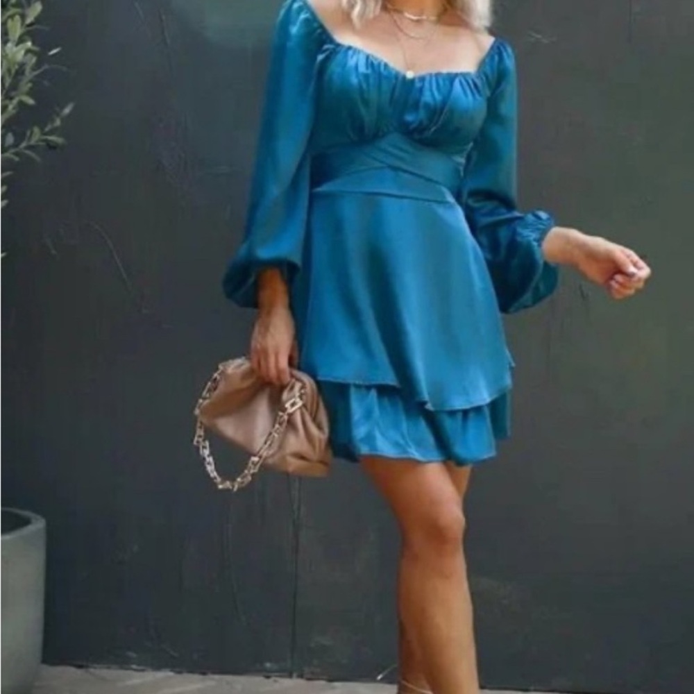 VICI Own the Night Satin Dress LNWOT